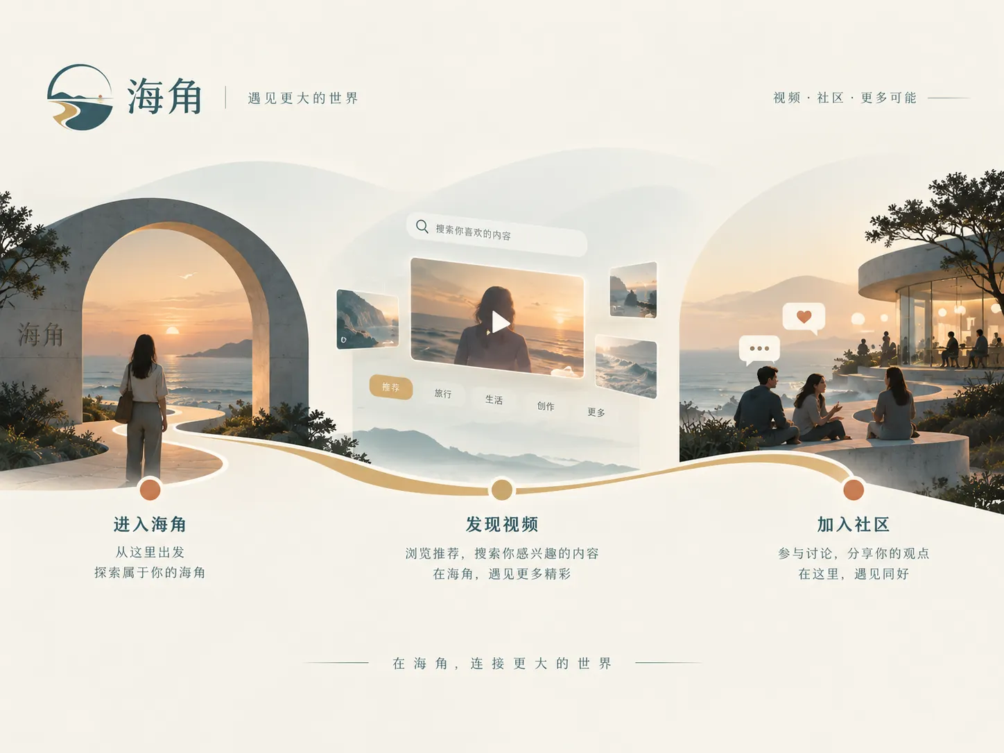 海边步道与远处水面